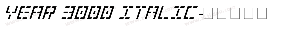 Year 3000 Italic字体转换